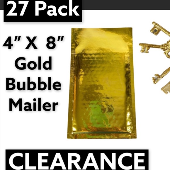 Other - Clearance 27 4x8 Metallic Gold Bubble Mailers